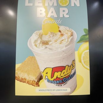 Andy's Frozen Custard - New...lemon bar - Ice Cream & Frozen Yogurt Near Me - Burbank, Illinois