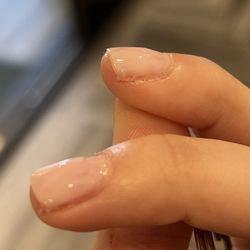 Eden Nail & Spa - Uneven, unfiled, rushed.