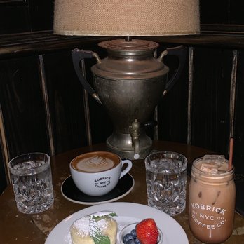 Kobrick Coffee - Latte, vanilla bean cheesecake & mixed berries, iced mocha - Cocktail Bars Near Me - New York, New York