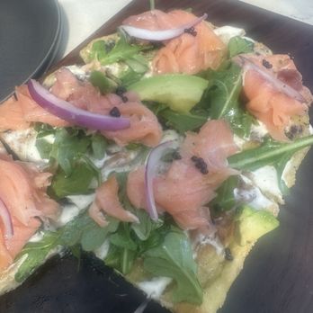 Benchmark - Salmon flatbread - New American Near Me - Santa Ana, California