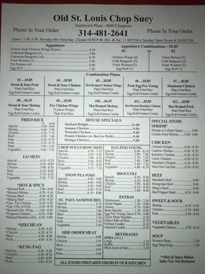 Menu photo 8 Old St Louis Chop Suey St. Louis, MO Menu photo 8 Old St Louis Chop Suey St. Louis, MO
