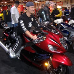 South Shore Barber Beauty - Motorcycle show - Jon with Suzuki Hayabusa