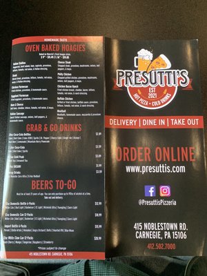 Menu photo 3 Presutti's Carnegie, PA