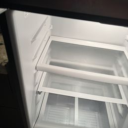 Empty fridge in an all inclusive 5 star resort
