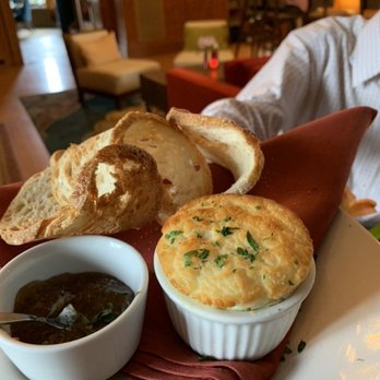 Silver Fork - Goat cheese soufflé, chutney and home made breads - New American Near Me - Manchester, Vermont Silver Fork - Goat cheese soufflé, chutney and home made breads - New American Near Me - Manchester, Vermont