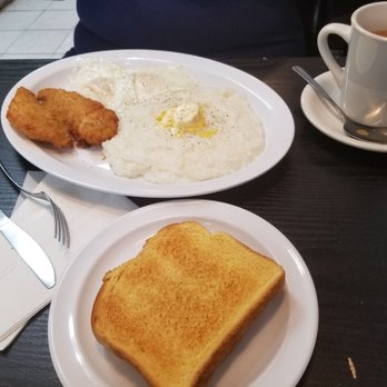 Bread & Butter Philly - Breakfast Junction - Flounder w/grits and toast - American Near Me - Philadelphia, Pennsylvania