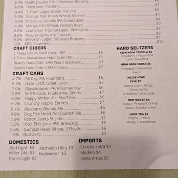 Hannon’s Block - Beer & Seltzer Menu - Salad Near Me - Toledo, Ohio