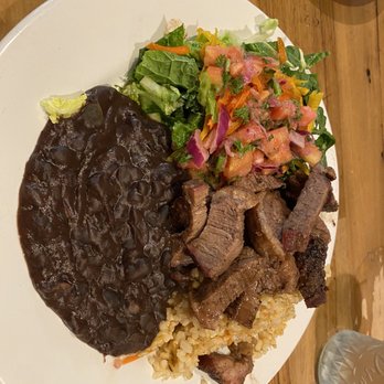 Lili's Brazilian Bistro - Picanha  served with rice, beans, and salad - Brazilian Near Me - Chico, California