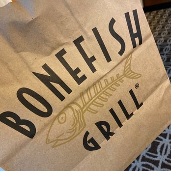Bonefish Grill - a paper bag with a fish on it - Seafood Near Me - Savannah, Georgia