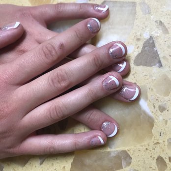 X-Quisite Nails - French with a little sparkle. - Nail Salons Near Me - Aurora, Illinois