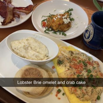 Another Broken Egg Cafe - Lobster brie omelet, crab cake, coffee, bacon - Breakfast & Brunch Near Me - Panama City Beach, Florida Another Broken Egg Cafe - Lobster brie omelet, crab cake, coffee, bacon - Breakfast & Brunch Near Me - Panama City Beach, Florida