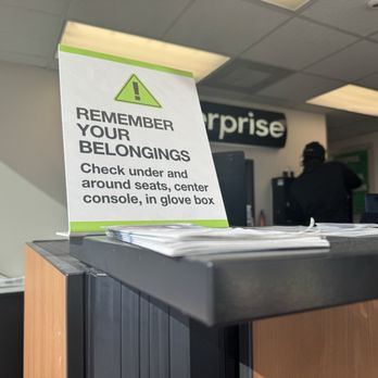 Enterprise Rent-A-Car - Remember to take everything when returning - Car Rental Near Me - Houston, Texas Enterprise Rent-A-Car - Remember to take everything when returning - Car Rental Near Me - Houston, Texas