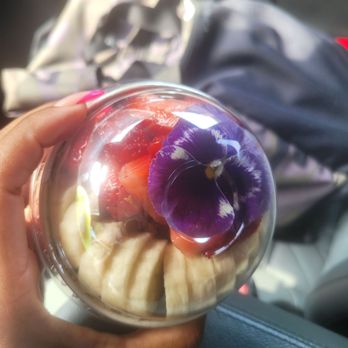 Acai Nation - Small acai bowl. Flower is a nice touch on top! - Desserts Near Me - Los Angeles, California