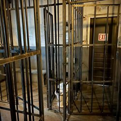 Escape Room Downtown - View of inside the Canton Criminals prison escape room...