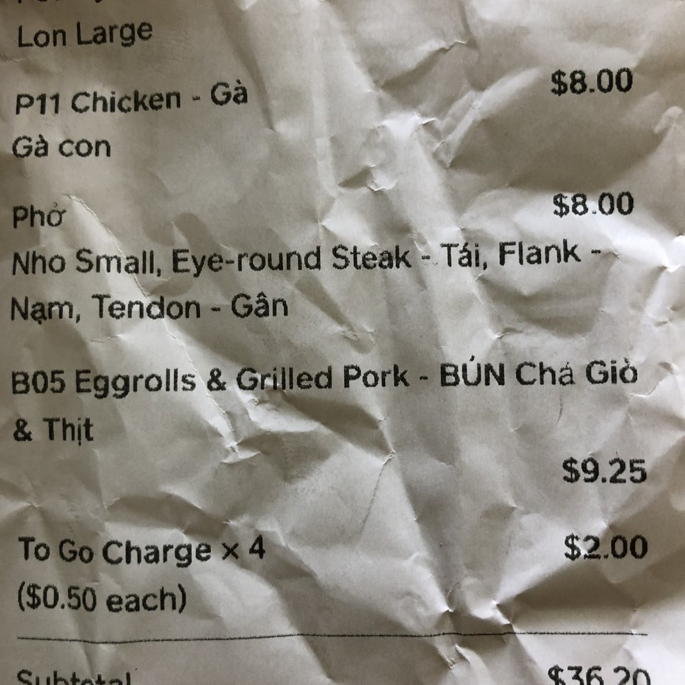 Pho Phi - $2.00 To Go Fee - Vietnamese Near Me - Austin, Texas