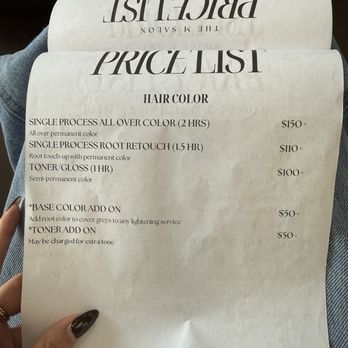 The M Salon - Price list 12/2025 - Hair Salons Near Me - Huntington Beach, California The M Salon - Price list 12/2025 - Hair Salons Near Me - Huntington Beach, California