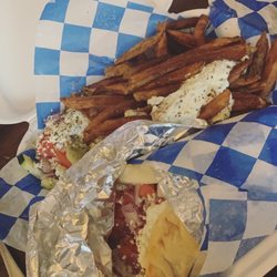 Kiki's Authentic Greek Food - One portion of the "Dinner for 2" including the chicken gyro.