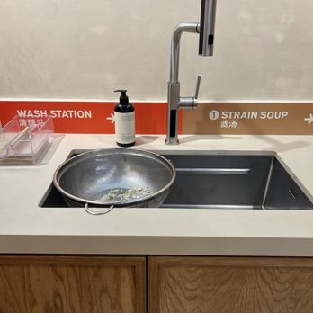 Non La Express - Sink for you to pour out your soup or wash your hands before eating - Vietnamese Near Me - Flushing, New York