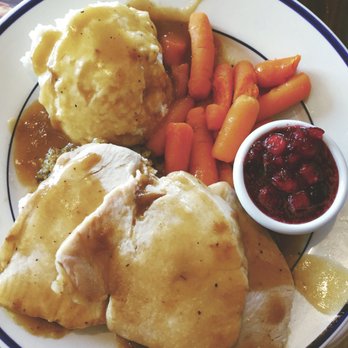 Bob Evans - Turkey & dressing with carrots and mashed potatoes. - Breakfast & Brunch Near Me - Cambridge, Ohio