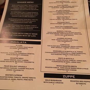 Buon Gusto - Front of menu - Pizza Near Me - Guelph, Ontario