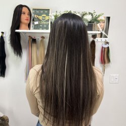 Sandra’s Hair Extensions - End result. Straight hair
