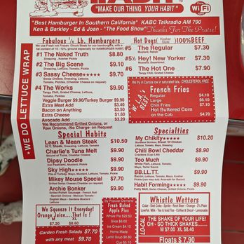 Hamburger Habit - The Menu - Burgers Near Me - Los Angeles, California Hamburger Habit - The Menu - Burgers Near Me - Los Angeles, California