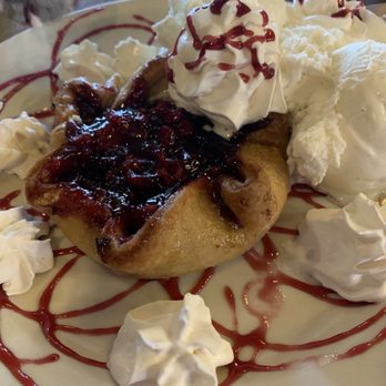 Ventana Gourmet Grill - Triple Berry Tart with vanilla ice cream and whipped cream.  Strawberry, blueberry and raspberry tart! - American Near Me - Excelsior Springs, Missouri