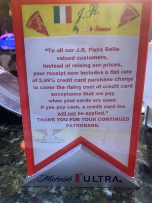 Menu photo 4 J R Pizza Bella Restaurant Margate, FL