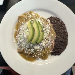 Chicken Enchiladas with green salsa. Chicken Enchiladas with green salsa.