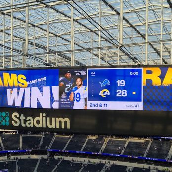 SoFi Stadium - Score of the game, Rams won!!! - Stadiums & Arenas Near Me - Inglewood, California SoFi Stadium - Score of the game, Rams won!!! - Stadiums & Arenas Near Me - Inglewood, California
