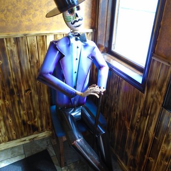 Azul Tequila - A life sized skeleton by the south entry door. - Mexican Near Me - New Richmond, Wisconsin