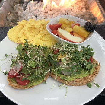 McKay Cottage Restaurant - Guac n roll with scrambled eggs and fruit - American Near Me - Bend, Oregon