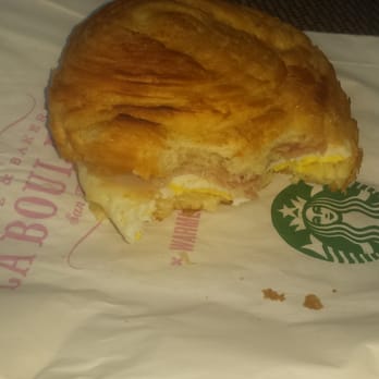 Starbucks - Ham and Swiss sandwich - Really good! Sorry for the bites, I was hungry - Coffee & Tea Near Me - Bowie, Maryland Starbucks - Ham and Swiss sandwich - Really good! Sorry for the bites, I was hungry - Coffee & Tea Near Me - Bowie, Maryland