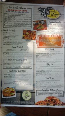 Menu photo 8 AJ's on the Bayou Fort Walton Beach, FL Menu photo 8 AJ's on the Bayou Fort Walton Beach, FL