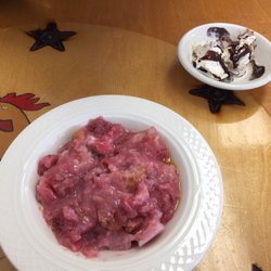 Country Cafe - Strawberry cobbler with vanilla ice cream on the side