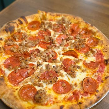Dough It Up - Pizza w/ pepperoni & Italian sausage - Italian Near Me - Cedar Park, Texas Dough It Up - Pizza w/ pepperoni & Italian sausage - Italian Near Me - Cedar Park, Texas