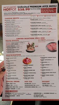 Menu photo 1 MooMoo Hot Pot Irvine, CA