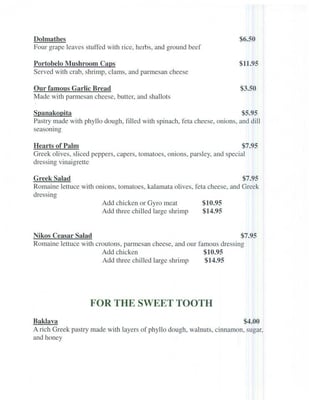 Menu photo 5 Yianni's Bar & Grill Carmichael, CA