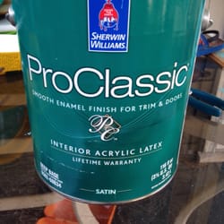 Sherwin-Williams Paint Store - Great paint for furniture or trim.  A bit like using nail polish, dries super fast.