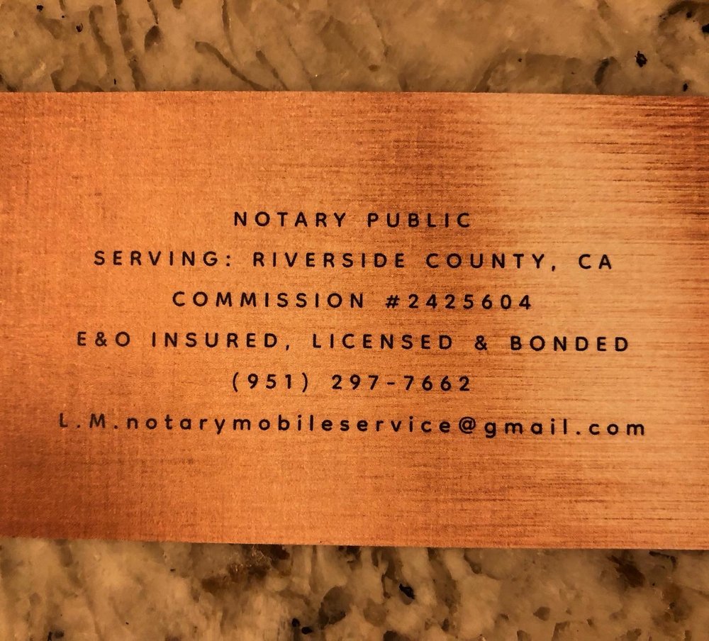LM MOBILE NOTARY Request a Quote Lake Elsinore, California Notaries Phone Number Yelp