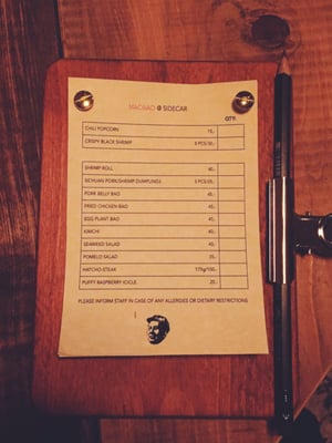 Menu photo 8 Sidecar Copenhagen, 84