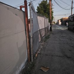 Payless Fence Repair & Handyman Services - My dented fence before