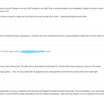 Any Hour Services - Last email conversation where Manager tells me to move my business outside my house?? - Heating & Air Conditioning/HVAC Near Me - Orem, Utah