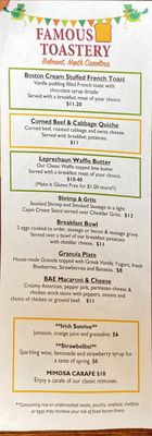 Menu photo 2 Famous Toastery - Belmont Belmont, NC Menu photo 2 Famous Toastery - Belmont Belmont, NC