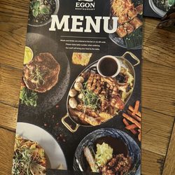 Egon - Front cover of menu