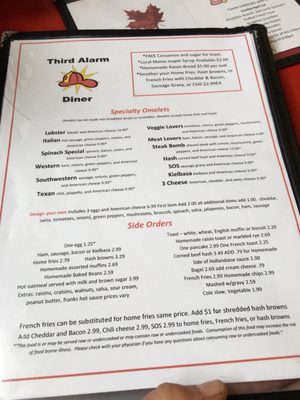 Menu photo 7 Third Alarm Diner Sanford, ME