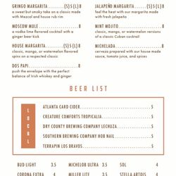 Smokey Gringo Taco Bar - Menu