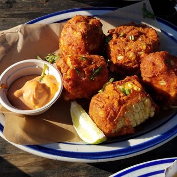 Fish - Special of the day...corn with aioli and tossed in spices slightly fried - Seafood Near Me - Sausalito, California Fish - Special of the day...corn with aioli and tossed in spices slightly fried - Seafood Near Me - Sausalito, California