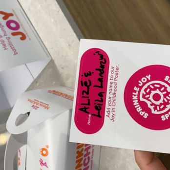 Dunkin' - "Sprinkle some joy" donations for JOY in Childhood Foundation (kids battling hunger or illness) - Donuts Near Me - Jacksonville, Florida Dunkin' - "Sprinkle some joy" donations for JOY in Childhood Foundation (kids battling hunger or illness) - Donuts Near Me - Jacksonville, Florida