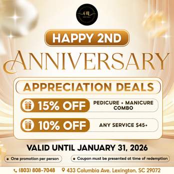 Onyx Nails - HAPPY 2ND ANNIVERSARY, ONYX NAILS! 

Two amazing years of beauty, confidence, and unforgettable nail moments -- and it's all thanks to - Nail Salons Near Me - Lexington, South Carolina